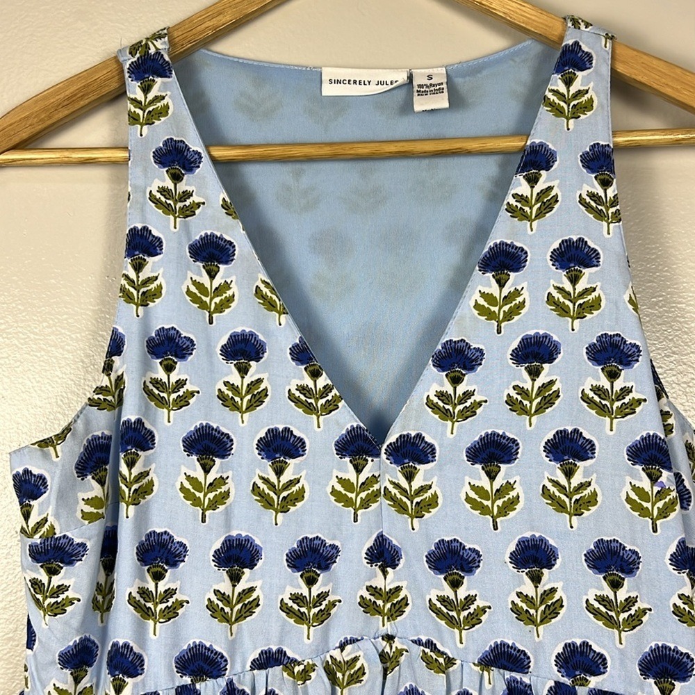 Sincerely Jules Tiered Floral Print Sleeveless V Neck Mini Dress Womens Size‎ S - Picture 5 of 12